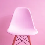 photo of pink chair with pink background